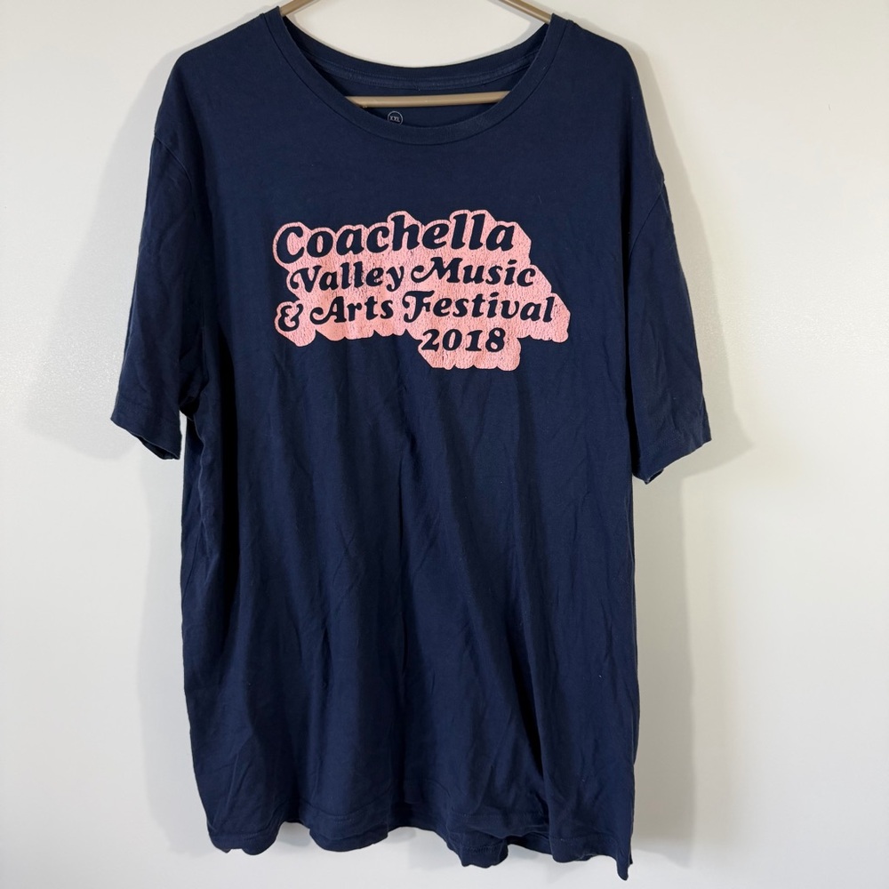 Coachella Valley Music & Arts Festival 2018 Navy Blue T Shirt Size XXL